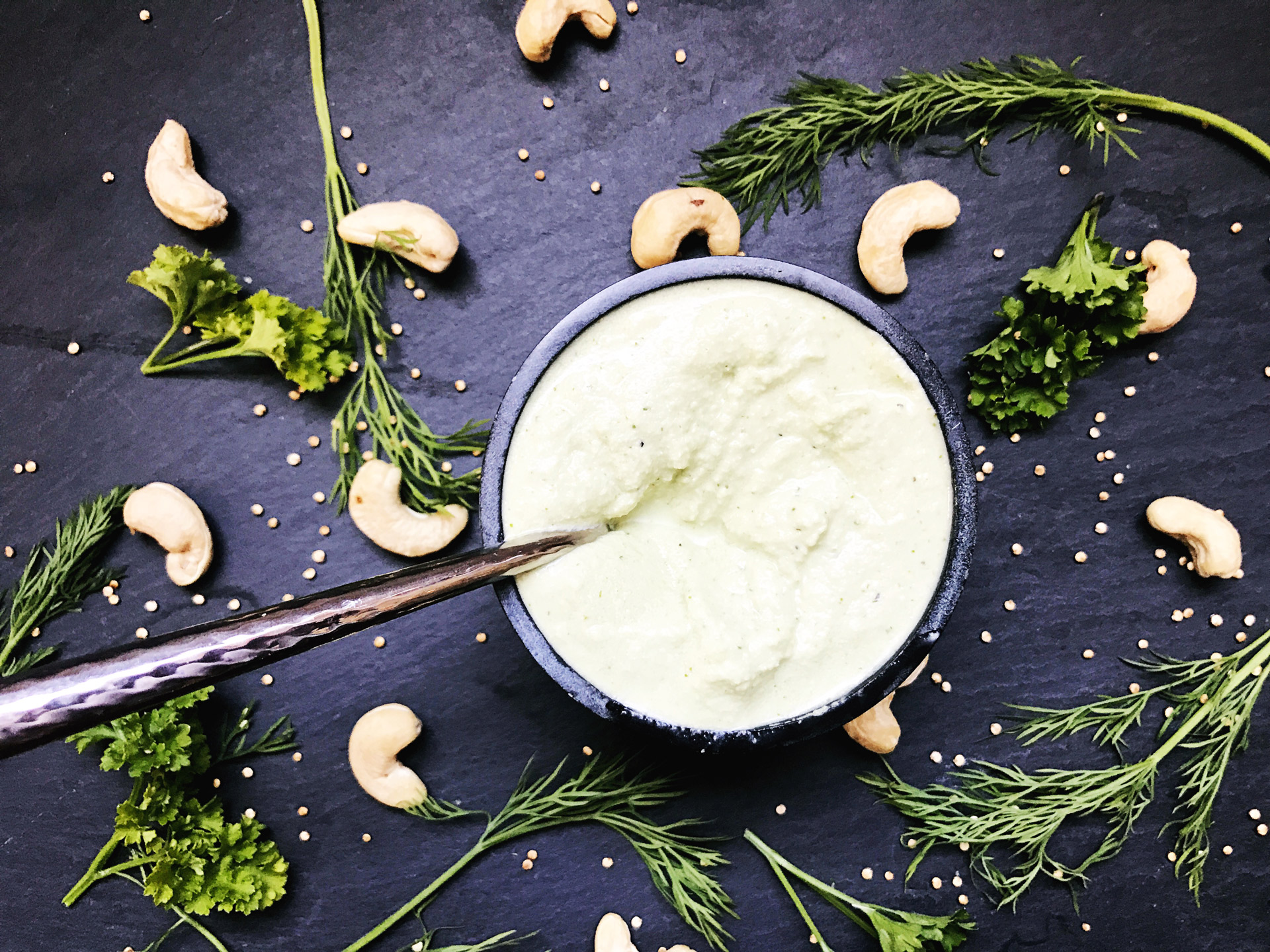 dill and parsley cashew sauce